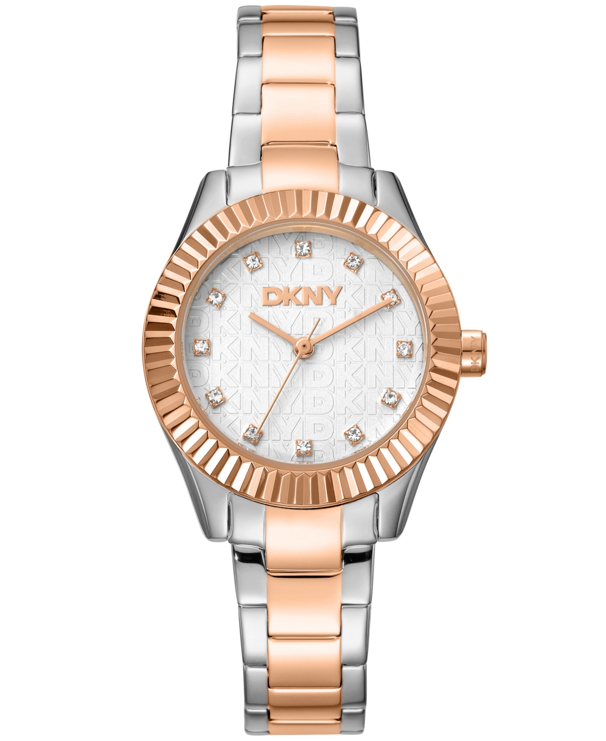 Women's Chambers Glitz Silver Dial Red Gold-Two-Tone Stainless Steel Bracelet Watch 30mm - Two Tone