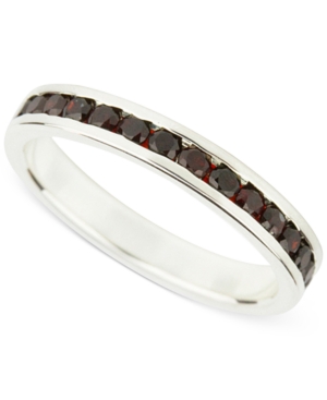Garnet (1 cttw) Channel-Set Eternity Ring in Sterling Silver