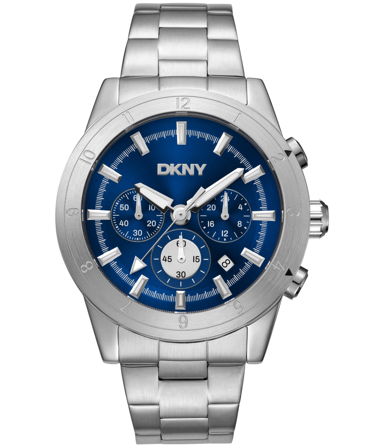 Men's Bryant Park Chronograph Stainless Steel Bracelet Watch, 44mm - Silver