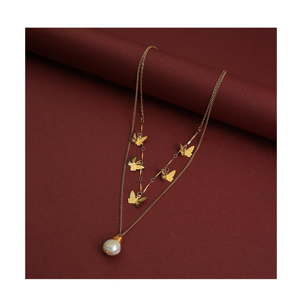 Sohi Women's Everyday Multi-layer Necklace In Gold