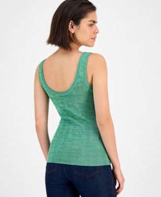 Women's Space-Dyed Sweater Tank Top, Exclusively at Macy's