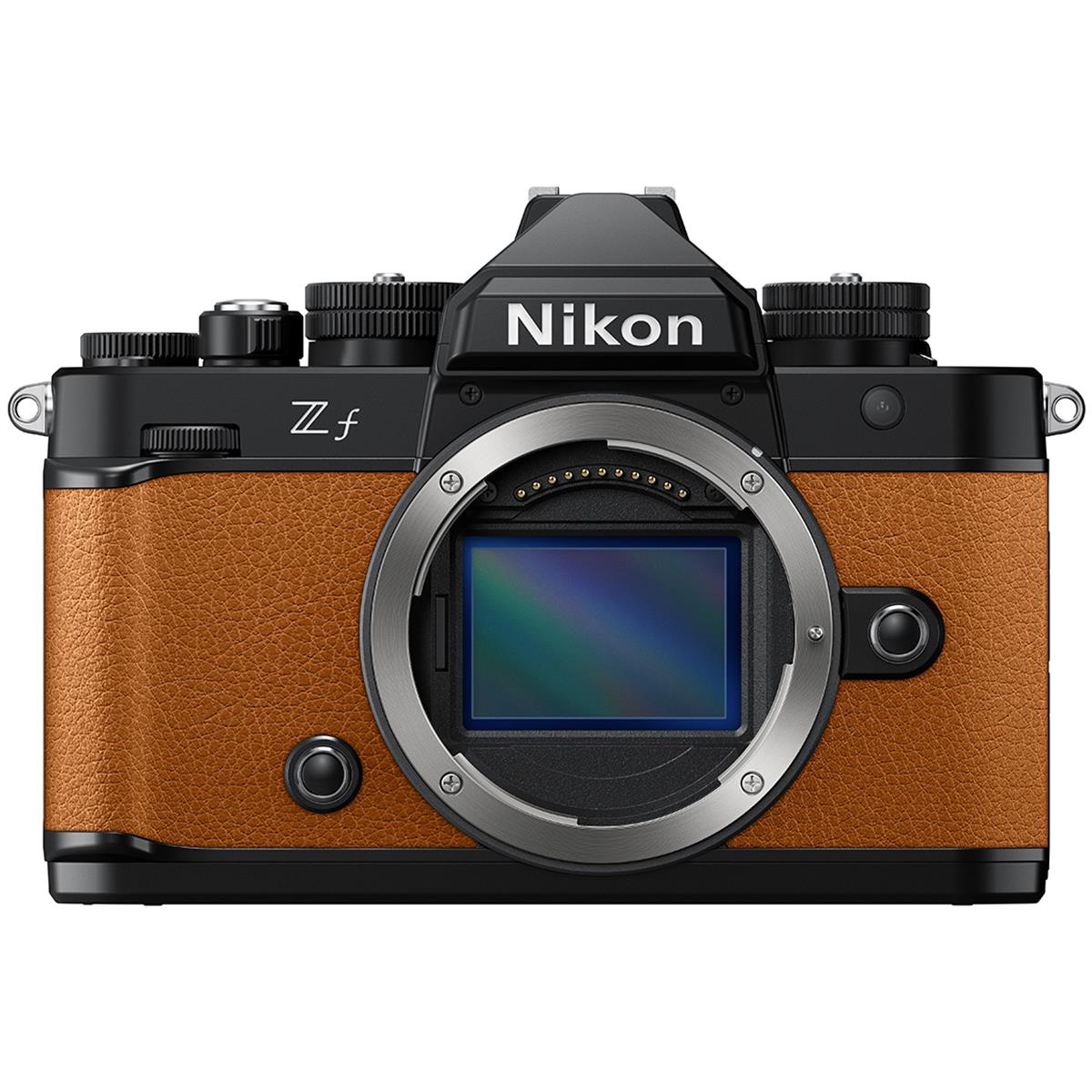 Nikon Z f Mirrorless Camera, Orange, Bundle with 128GB Memory Card, Shoulder Bag, En-EL15c Battery, Smart Charger Plate, Smart Charger Base, W49 Light