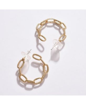 Women's Chainlink Hoop Earrings