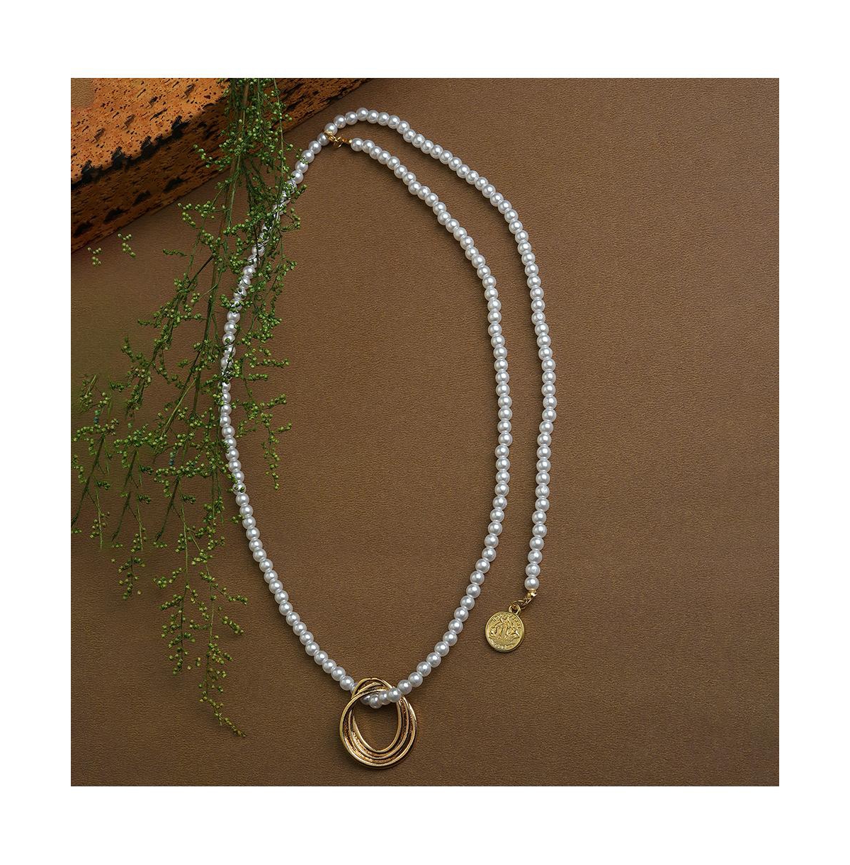 Sohi Women's Santorini Lariat Necklace In White