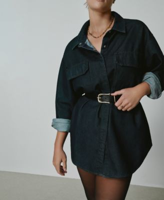 Women's Classic Saddle Buckle Faux-Leather Belt