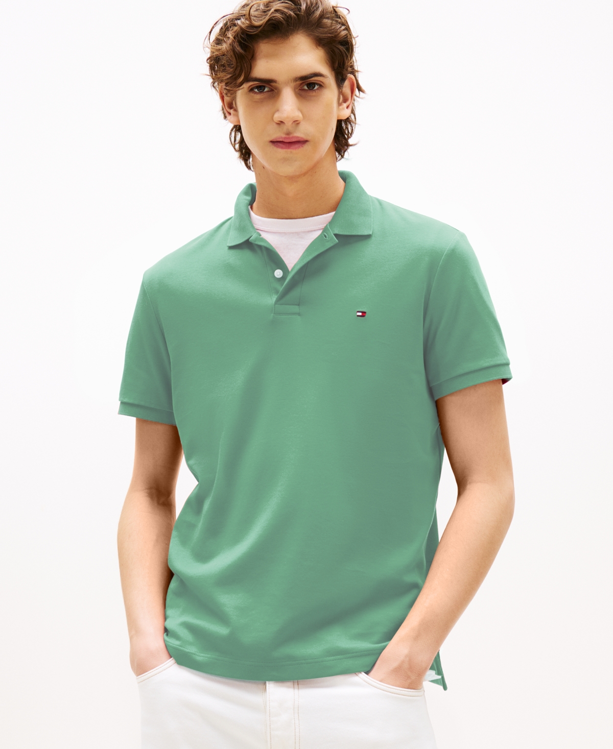 Tommy Hilfiger Men's Liquid Cotton Polo In Green