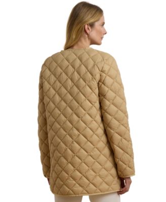 Women's Button-Front Collarless Coat