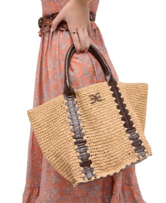 Marley Large Raffia Collapsible Tote