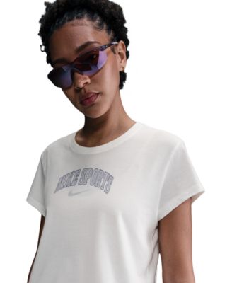 Sportswear Women's Cotton Embroidered-Logo T-Shirt