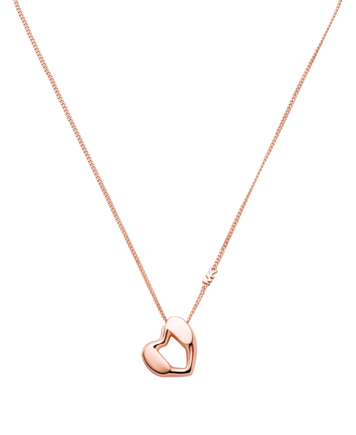 14K Rose Gold-Plated Sterling Silver Heart Pendant Necklace - Rose Gold
