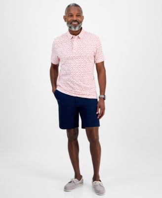 Men's Pima Cotton Ted Short Sleeve Medallion Print Polo Shirt, Exclusively at Macy's