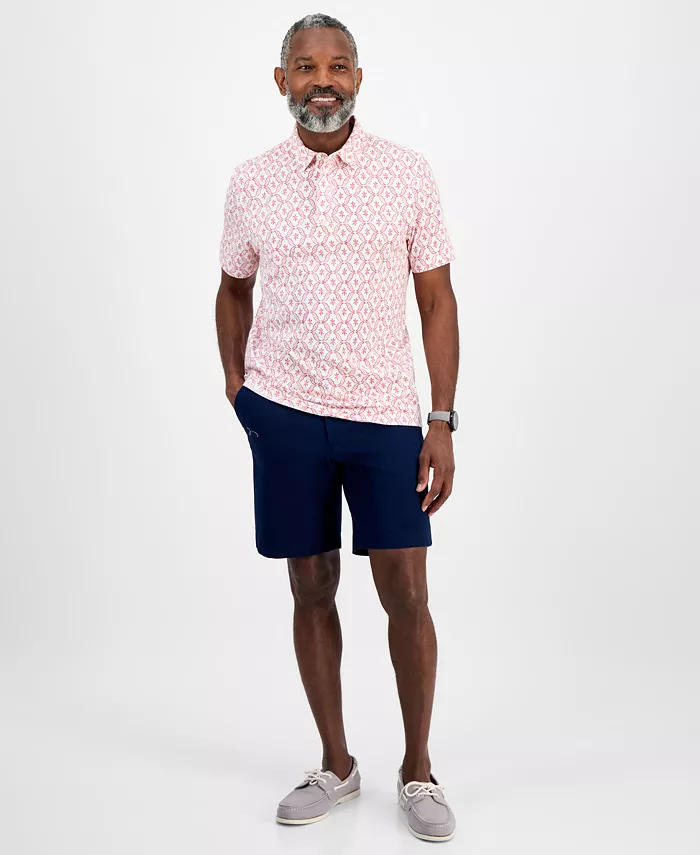 Men's Pima Cotton Ted Short Sleeve Medallion Print Polo Shirt - thumbnail 2