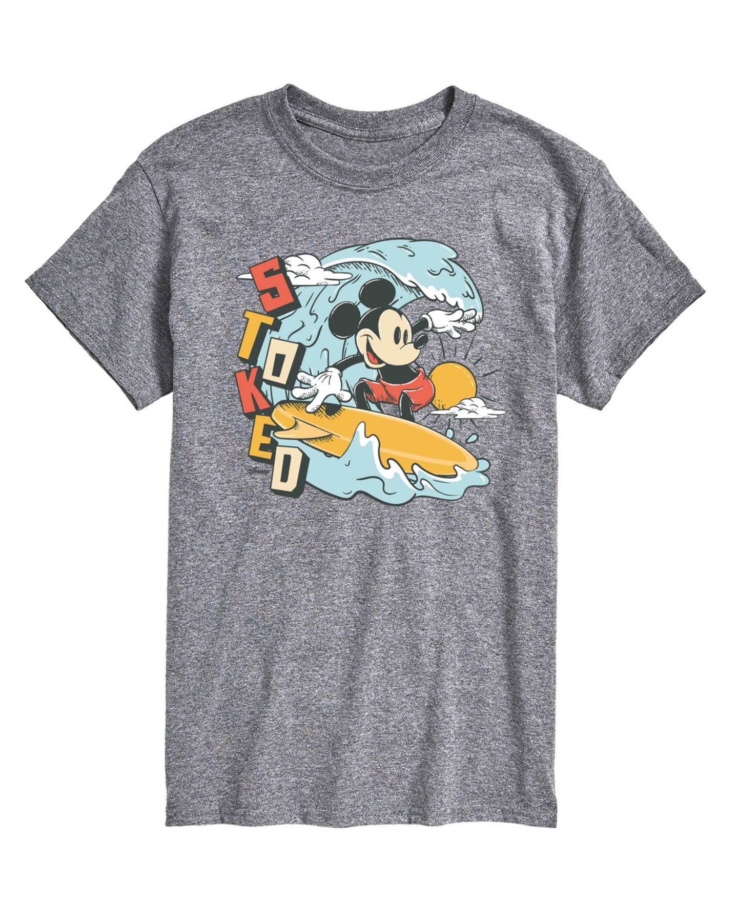 Мужская футболка AIRWAVES Disney Mickey Stoked Short Sleeve, цвет: Серый — фото 1