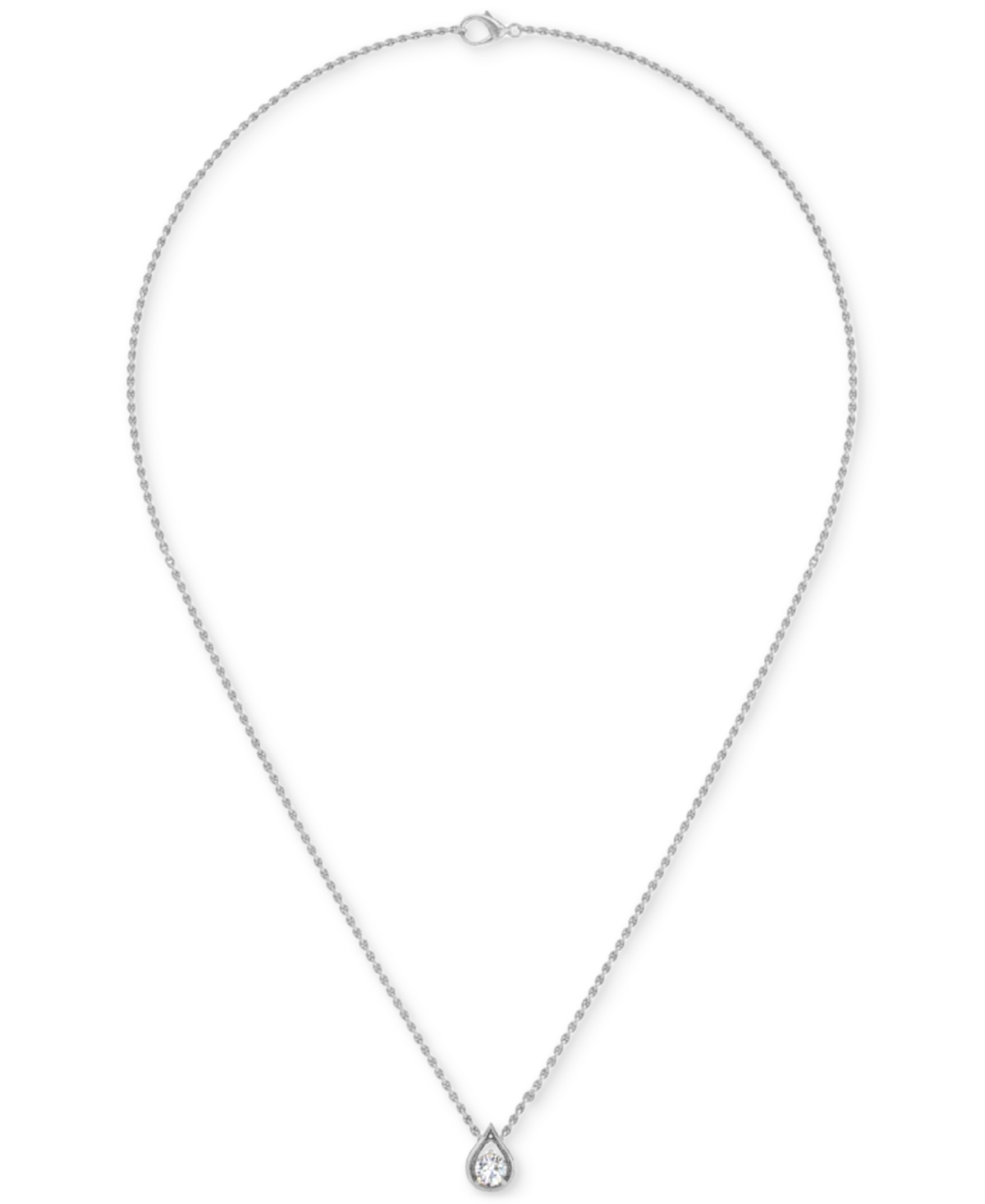 Two Souls, One Love Diamond Tear-shape 18" Pendant Necklace (1/3 Ct. T.w.) In 14k White Or Yellow Gold