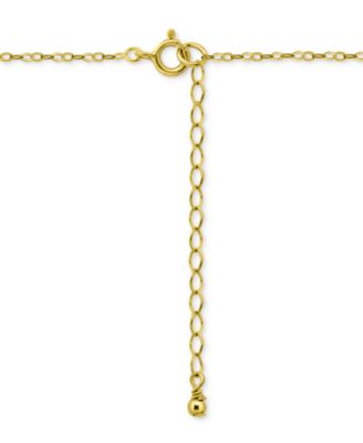 Cubic Zirconia Pear Solitaire Pendant Necklace, 16" + 2" extender, Exclusively at Macy's