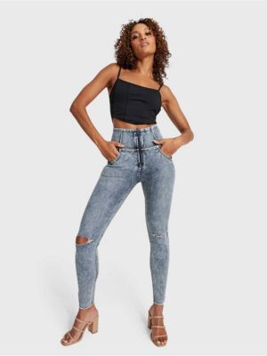 Women's Snug Sculpting Ripped Skinny Jeans