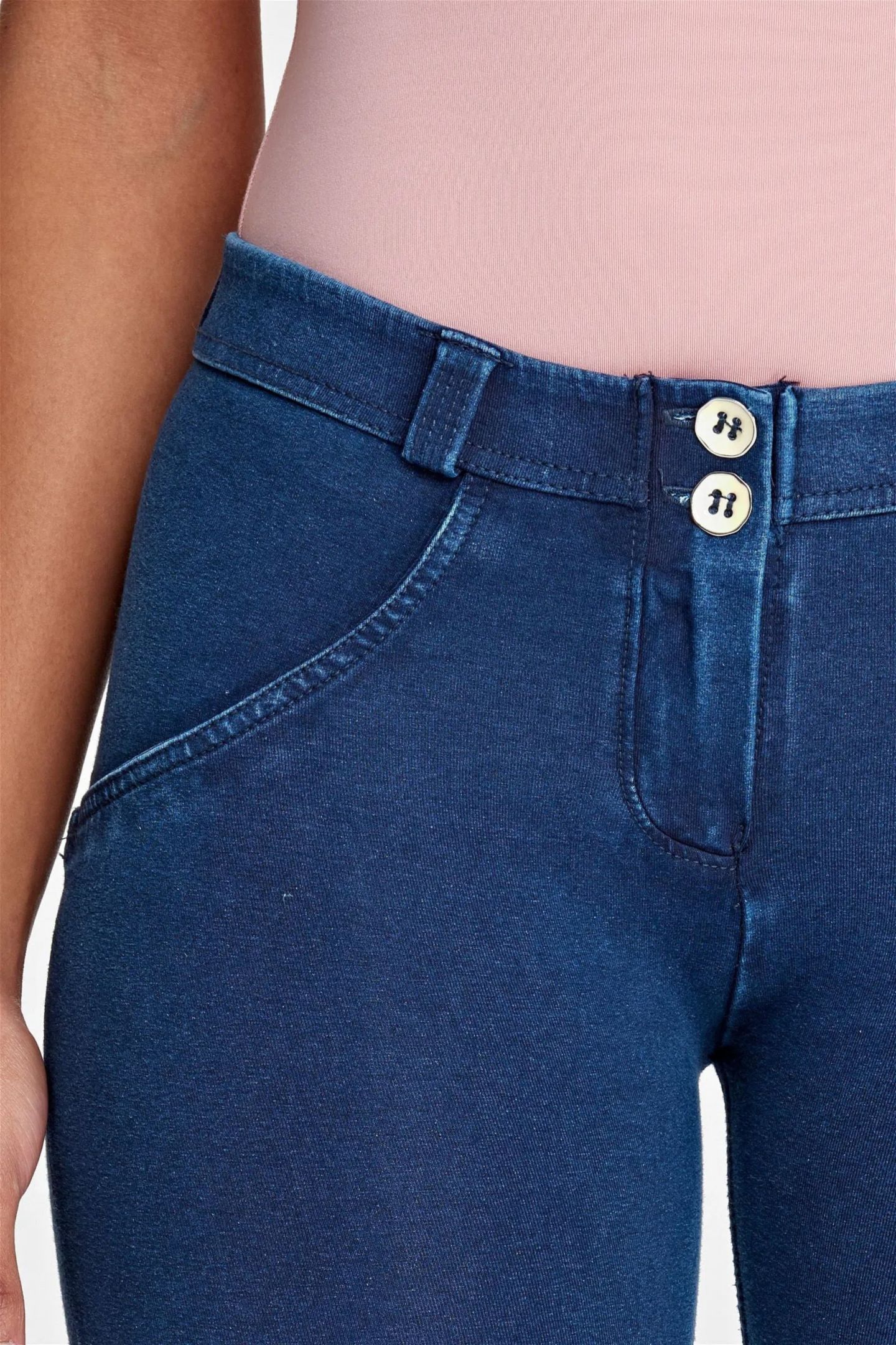 Женские джинсы Freddy Mid-Rise Sculpting Denim Skinny, цвет: Синий — фото 4