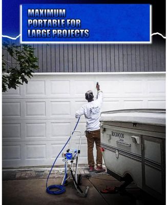 1200W Airless Paint Sprayer, High Efficiency Paint Sprayer with Extension Rod, 3300PSI Thinning-Free for Home Exterior and Interior, Garage, Deck