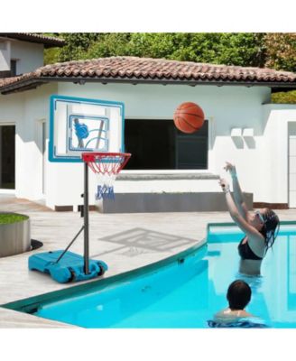 Height Adjustable Pool Basketball Hoop for Kids Teens and Adults