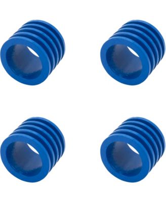 Textured Natural Wood Napkin Rings, Set of 4