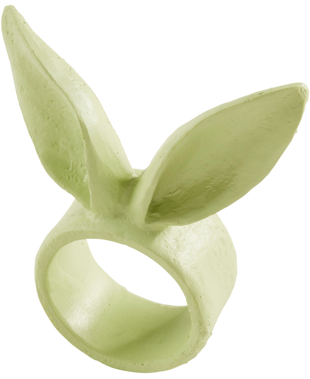 Saro Lifestyle Playful Bunny Ears Napkin Rings, Set Of 4 In Green
