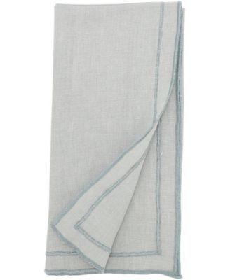 Stonewashed Overlock Linen Edge Napkins, 20" x 20"