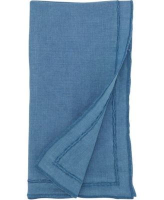 Stonewashed Overlock Linen Edge Napkins, 20" x 20"
