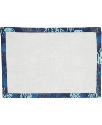 Ocean Depths Cotton Coral Placemats, 14" x 20"