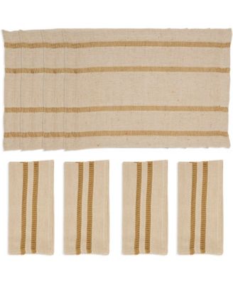 Classic Stripe Placemats and Napkins, Set of 8