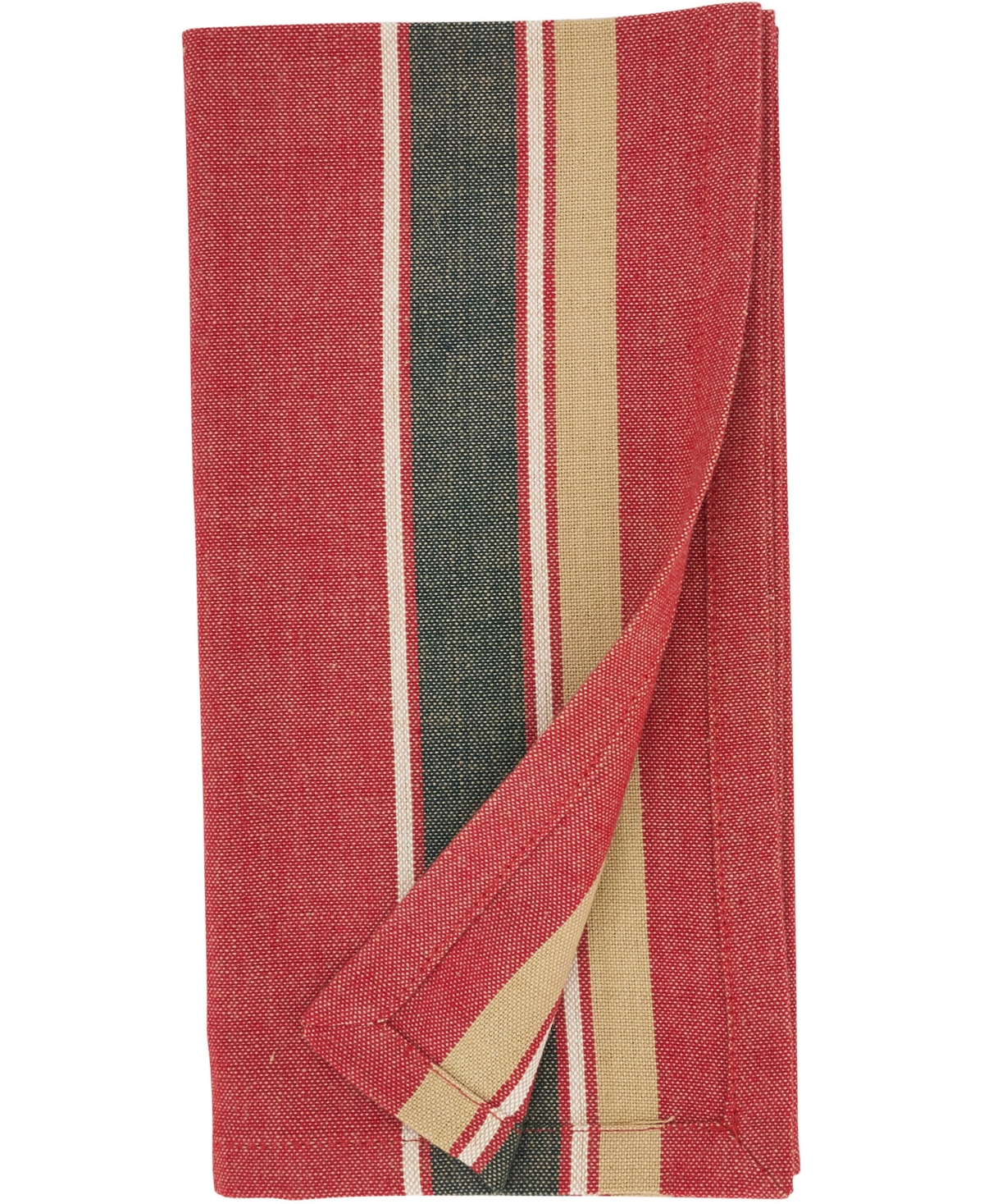 Saro Lifestyle Everyday Plaid Placemats And Napkins, Set Of 8 In Red,green