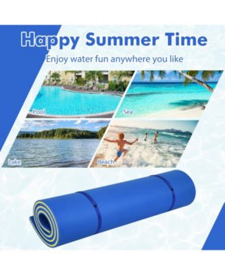 9' x 6' 3 Layer Floating Water Pad Foam Mat -Blue