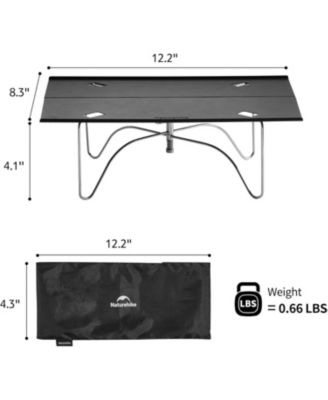 Ultralight Folding Camping Table, Aluminum Beach Compact Backpacking Table with Carry Bag for Backpacking Camping Hiking Beach Picnic