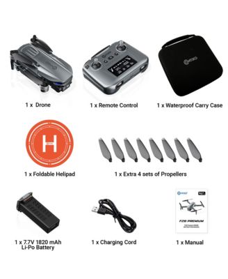 F28-Premium GPS Drone, 4K Camera, 3-Axis Gimbal, 30 Min Flight - Foldable