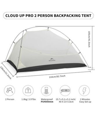 2 Person Tent Lightweight Backpacking Tent with Footprint - Free Standing Ultralight Camping Hiking Backpack Tents