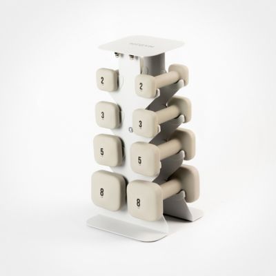 SafeGrip Dumbbells Medium Set with Light Rack - 5, 8, 10, 12 lbs