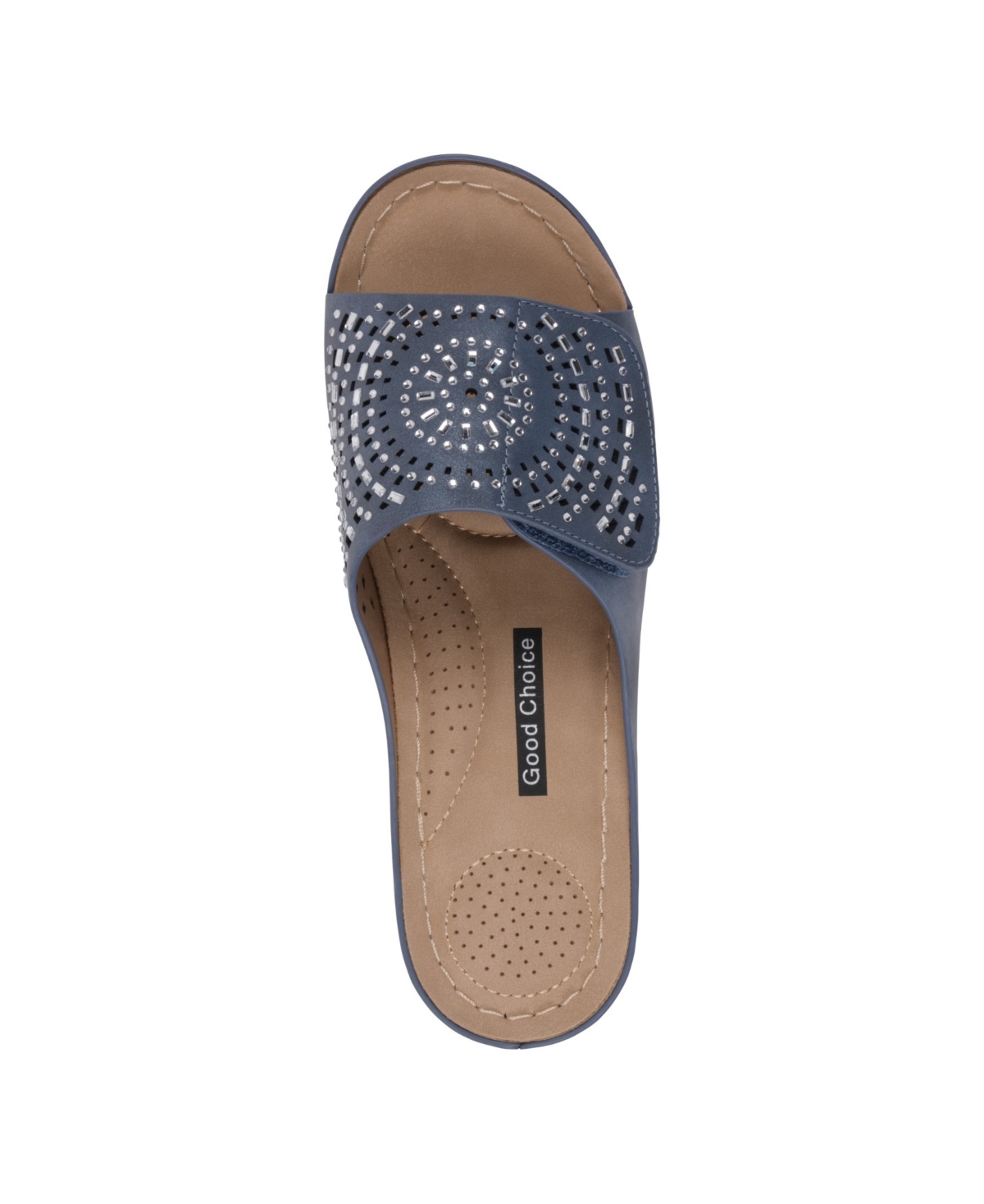 Gc Shoes Women's Adrina Embellished Wedge Sandals In Navy