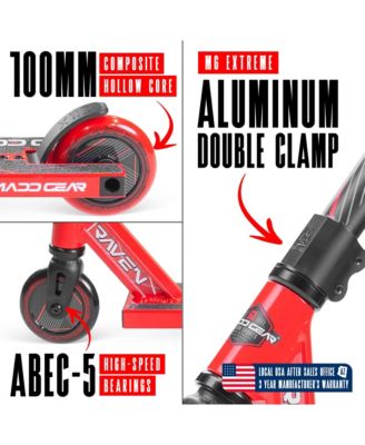 Pro Stunt Scooter for Kids Ages 5 - 12 – Lightweight Durable Trick Scooter for Skatepark and Street – MG1 - Red