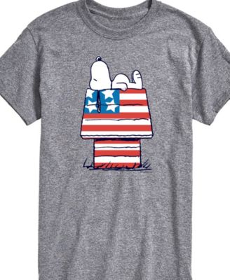 Men's Peanuts Snoopy Flag House Short Sleeve T-Shirt