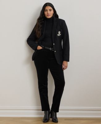 Plus Size Jacquard Blazer