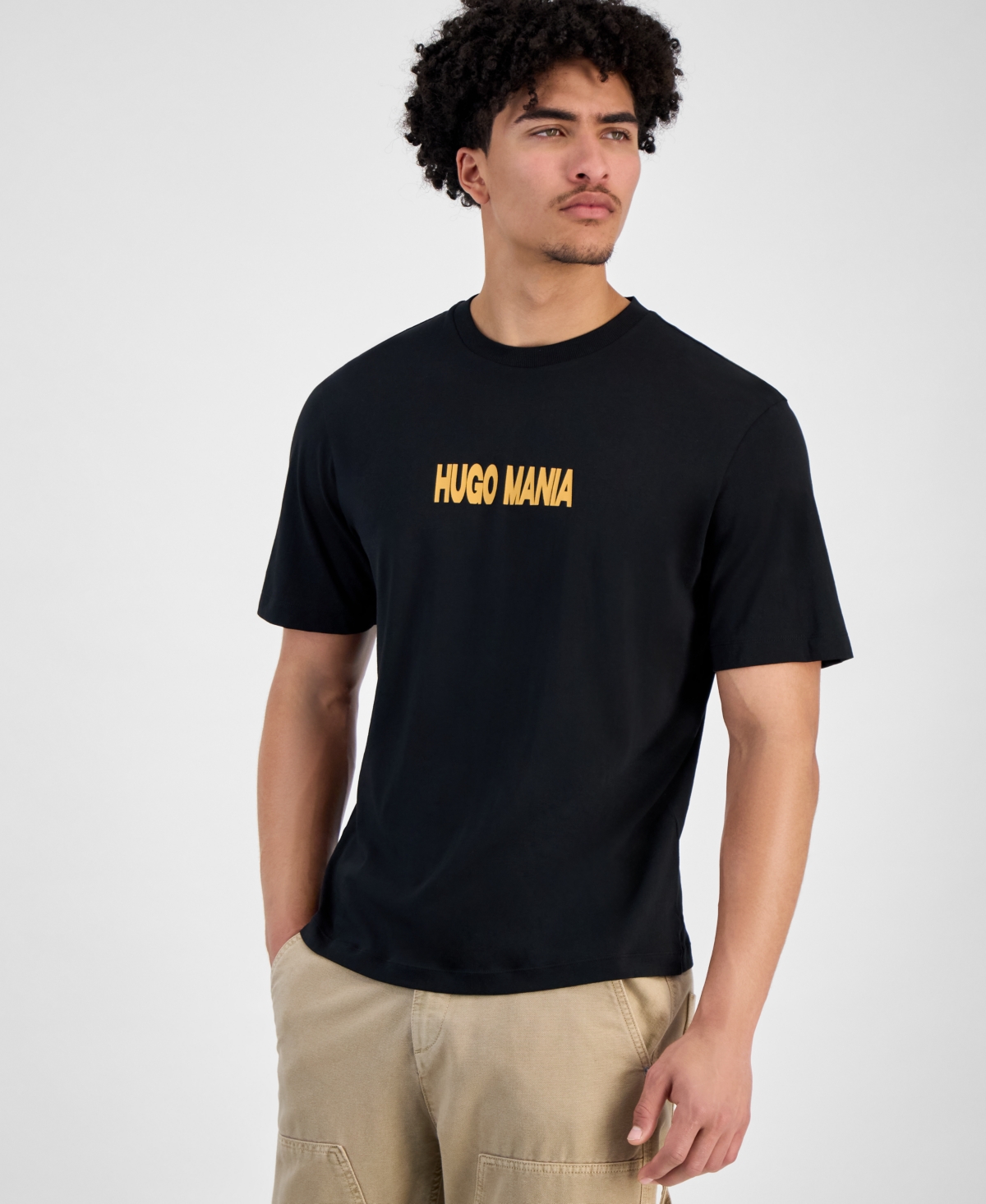 Hugo by Hugo Boss Men's Hugo Mania Logo Graphic T-Shirt - Black