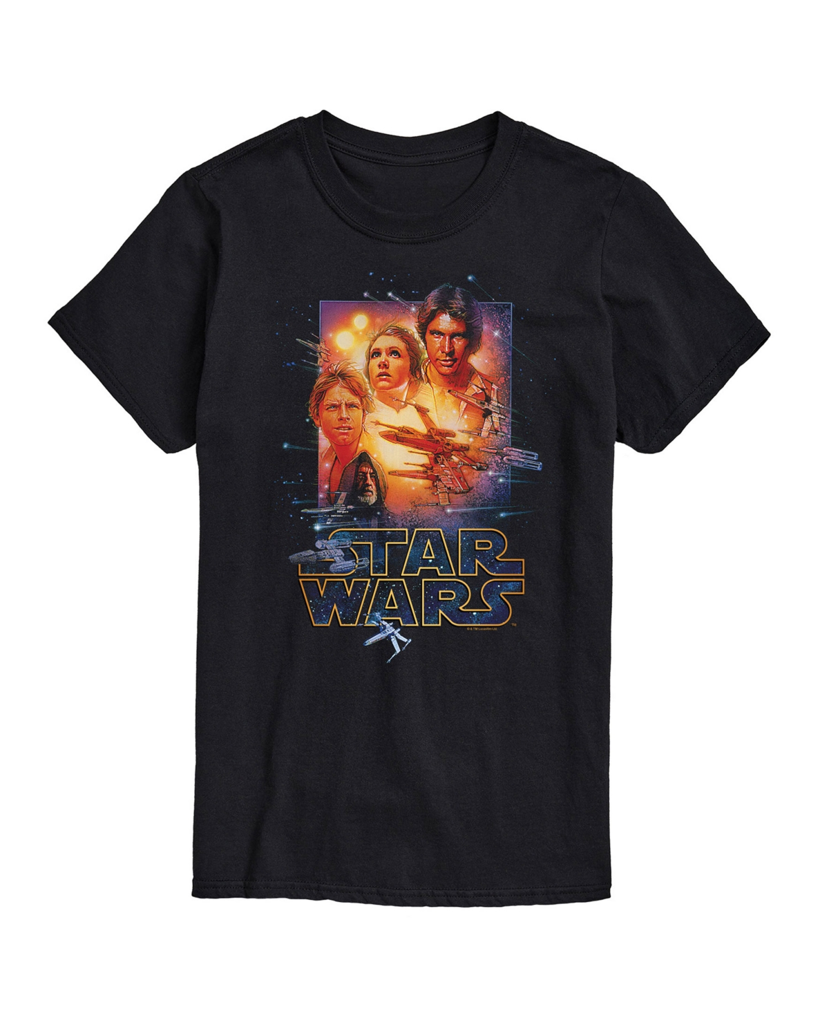 Airwaves Men's Star Wars Luke Skywalker Short Sleeve T-shirt
