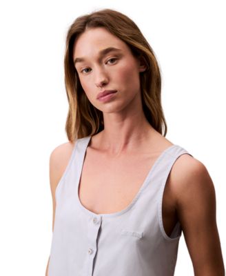 Women's Drawstring-Hem Cropped Tank Top