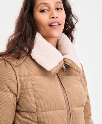 Women's Corduroy Puffer Coat