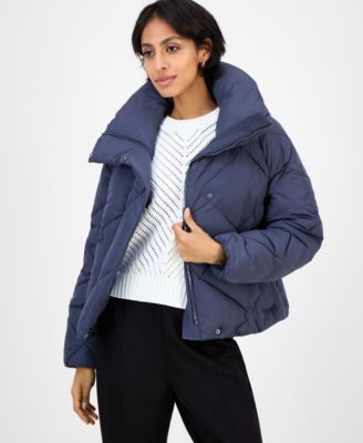 Women's Short Diamond Puffer Coat