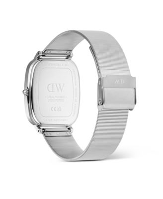 Men's Analog Silver-Tone Stainless Steel Watch, 32mm