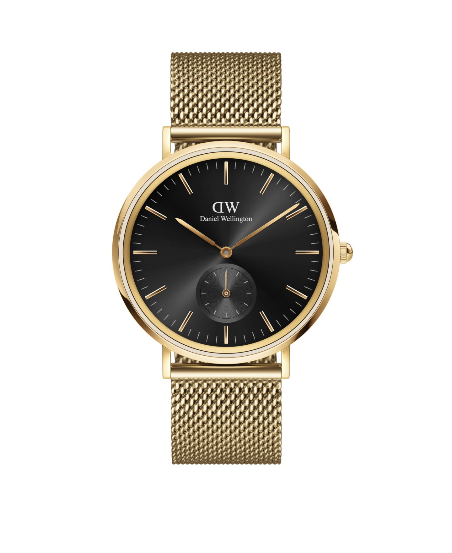 Часы Daniel Wellington Unisex Analog Gold-Tone Stainless Steel Mesh Watch, 40mm — фото 1
