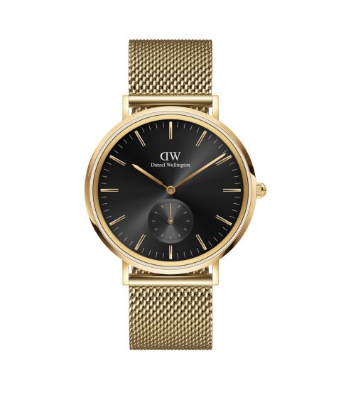 Часы Daniel Wellington Unisex Analog Gold-Tone Stainless Steel Mesh Watch, 40mm