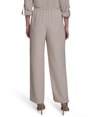 Women's Drawstring Pull-On Wide-Leg Pants