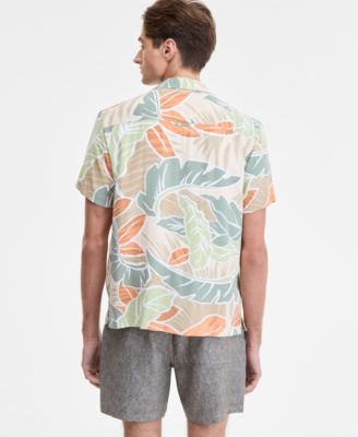 Men's Cutler Leaf Print Camp Shirt