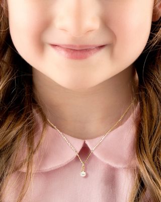 Girls Children's 14K Gold My Pearl 12-14" Necklace